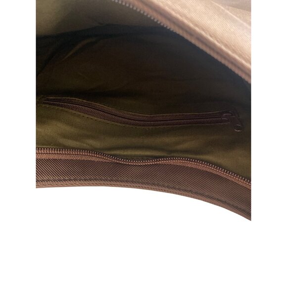 Vintage Avon Nylon Shoulder Bag Purse Bamboo Handle Brown - Picture 5 of 8